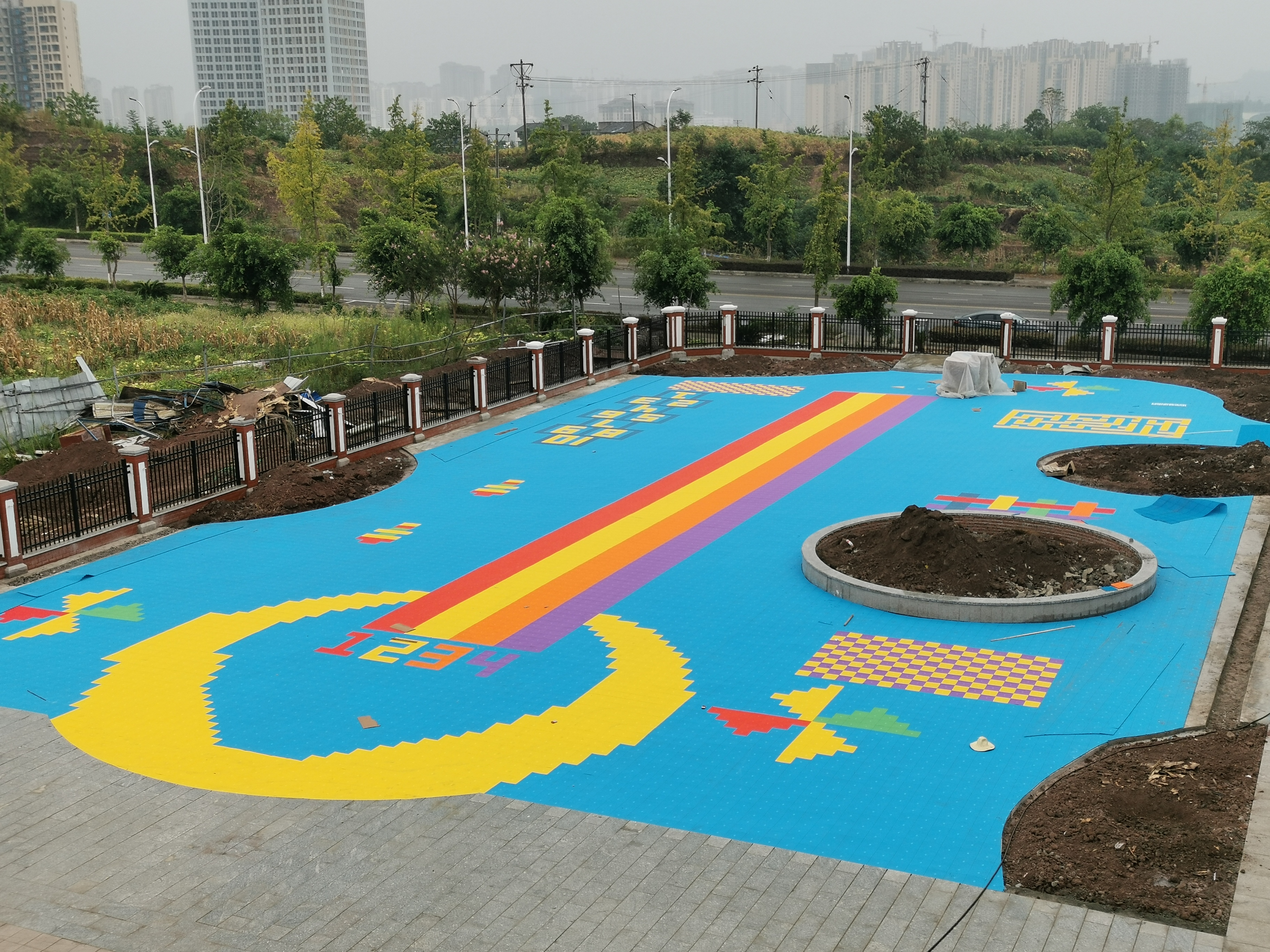 【廣安市奎格小學幼兒園懸浮地板活動場地】